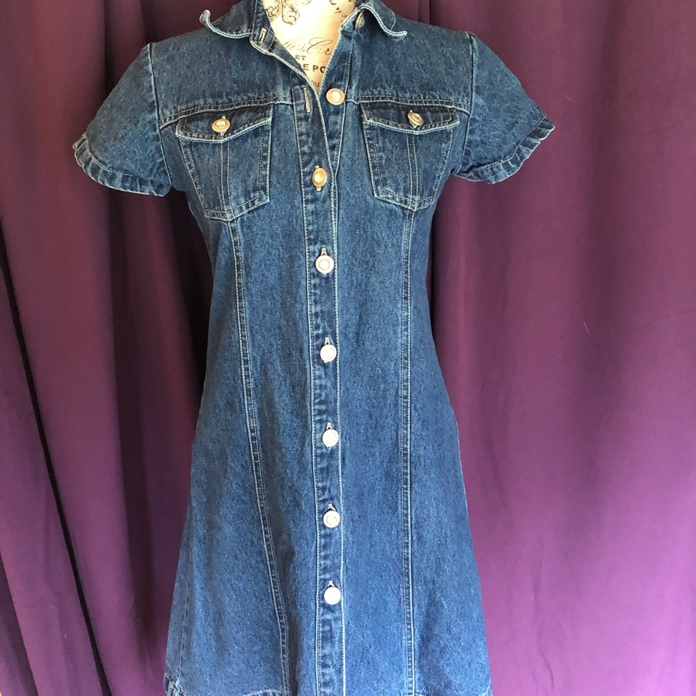 Button up Denim girls dress